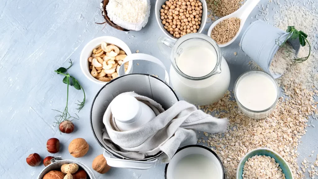 leite vegetal em pães sem glúten